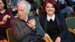 Urszula Dudziak i Jan Kanty Pawluśkiewicz podczas gali wręczenia Nagród Muzycznych Programu 3 im. Mateusza Święcickiego „Mateusze Trójki”. Fot. PAP/R. Pietruszka