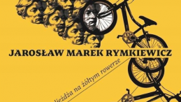"Adam Mickiewicz odjeżdża na żółtym rowerze"