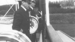 Kpt. Mamert Stankiewicz na pokładzie SS "Polonia" 1931 r. Źródło: NAC