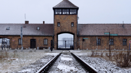 Oświęcim, 08.02.2017. Brama obozu Auschwitz II-Birkenau. Fot. PAP/A. Grygiel