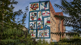 Mural upamiętniający 40-lecie „Solidarności” w Pradze. Fot. PAP/EPA