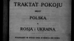 Traktat ryski, strona tytułowa dokumentu, 1921 r. Źródło: NAC