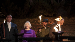 Jerozolima, Yad Vashem. 7.4.2021.  Halina Friedman podczas obchodów Dnia Pamięci Holokaustu. Fot. PAP/EPA 