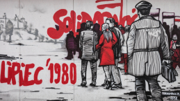 Plakat Lubelski Lipiec 1980 roku, fot. PAP/W. Jargiło