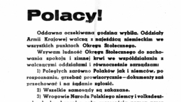 Ulotka dowództwa Armii Krajowej zawiadamiająca o rozpoczęciu powstania. /Źródło NAC