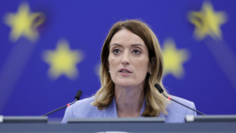 Przewodnicząca Parlamentu Europejskiego Roberta Metsola. Fot. PAP/EPA