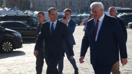 Ministrowie spraw zagranicznych Polski i Ukrainy: Radosław Sikorski oraz Andrij Sybiha, fot. PAP/V.Kovalchuk