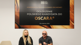 Producenci filmu „Pod wulkanem” Agnieszka Jastrzębska i Mikołaj Lizut na konferencji prasowej Komisji Oscarowej, zorganizowanej przez Polski Instytut Sztuki Filmowej. PAP/Paweł Supernak