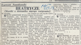 Walka z chłodem potrafi inspirować, o czym mówi felieton z 10 lutego 1954 roku („Dziennik Polski i Dziennik Żołnierza”), Biblioteka Polska POSK w Londynie.