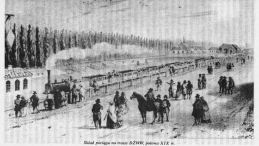 Kolej warszawsko-wiedeńska w pierwszym okresie swojego istnienia, fot. reprodukcja