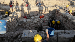 Wykopaliska prowadzone przez polskich archeologów w Nea Pafos na Cyprze, fot. PAP/M. Marek