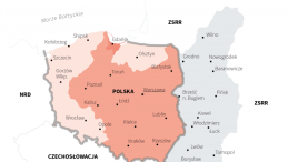 Zmiany granic Polski po II wojnie światowej, infografika PAP/Adam Ziemienowicz, Maciej Zieliński, Michał Czernek