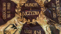 Sztandar pułku został ufundowany w 1924 roku przez społeczeństwo powiatu cieszyńskiego. Fot. Muzeum 4. Pułku Strzelców Podhalańskich w Cieszynie