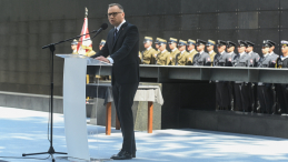 Prezydent Andrzej Duda podczas uroczystości z okazji 81. rocznicy Powstania Warszawskiego. Fot. PAP/Piotr Nowak