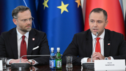 Szef KPRP Zbigniew Bogucki i prezydent RP Karol Nawrocki na posiedzeniu Rady Bezpieczeństwa Narodowego w Pałacu Prezydenckim w Warszawie 11 września 2025 r. Fot. PAP/Radek Pietruszka