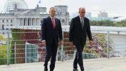 Kanclerz Niemiec Friedrich Merz i prezydent RP Karol Nawrocki w Berlinie. Fot. PAP/Paweł Supernak