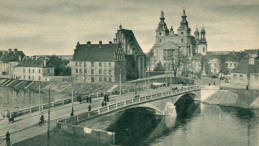 Poznań: Most Chrobrego i Ostrów Tumski, 1926-1927 /Źródło: Polona
