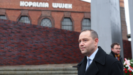 16 grudnia 2024, Karol Nawrocki jako prezes IPN podczas uroczystości z okazji rocznicy pacyfikacji kopalni Wujek w Katowicach. Fot. PAP/Michał Meissner