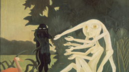 Wystawa „Jesteś w sercu zmian. Surrealizm i antyfaszyzm” w Muzeum Sztuki Nowoczesnej w Warszawie poświęcona surrealizmowi - obraz Victora Braunera Spotkanie przy 2 BIS Rue Perrel. Fot. MSN
