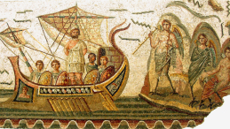 Odyseusz i Syreny, mozaika - Narodowe Muzeum Bardo w Tunisie, Tunezja, II wiek n.e./Źródło: en.wikipedia