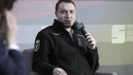 Kyryło Budanow, szef Kancelarii Prezydenta Ukrainy podczas Kijowskiego Forum Bezpieczeństwa w Kijowie na Ukrainie, 23 kwietnia 2026 r. Fot. EPA/STRINGER