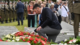 Lech Parell podczas uroczystości w rocznicę zbrodni wołyńskiej. Fot. PAP/Piotr Nowak