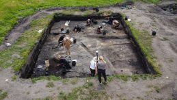 Wolin, 15.07.2026. Drugi sezon polsko-duńskich badań archeologicznych na Srebrnym Wzgórzu w Wolinie. Fot. PAP/Marcin Bielecki