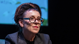 Laureatka Nagrody Nobla w dziedzinie literatury Olga Tokarczuk. Fot.  PAP/Wojtek Jargiło