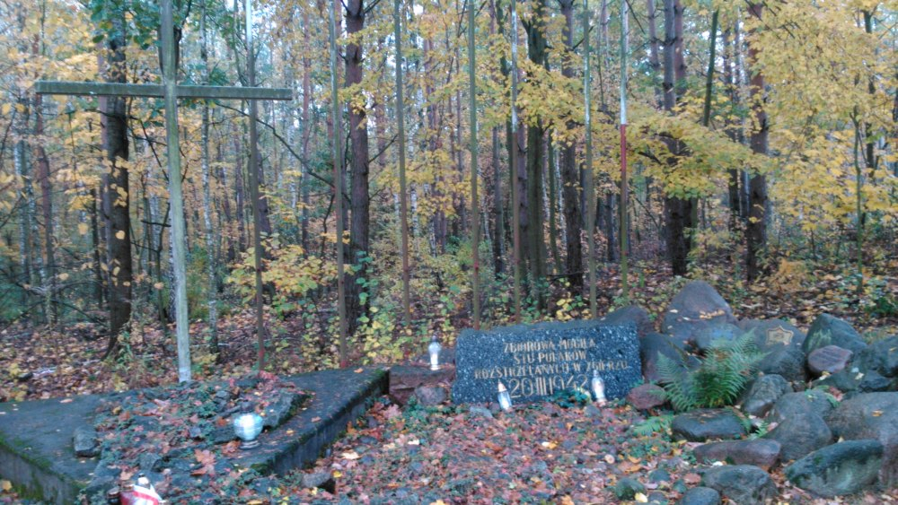 Las Lućmierski - symboliczna mogiła Stu Straconych. Fot. Joanna Kapusta