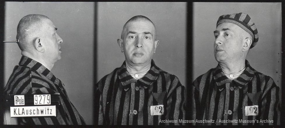 Jan Rogacki, fotografia wykonana przez obozowe gestapo. Źródło: Archiwum Muzeum Auschwitz