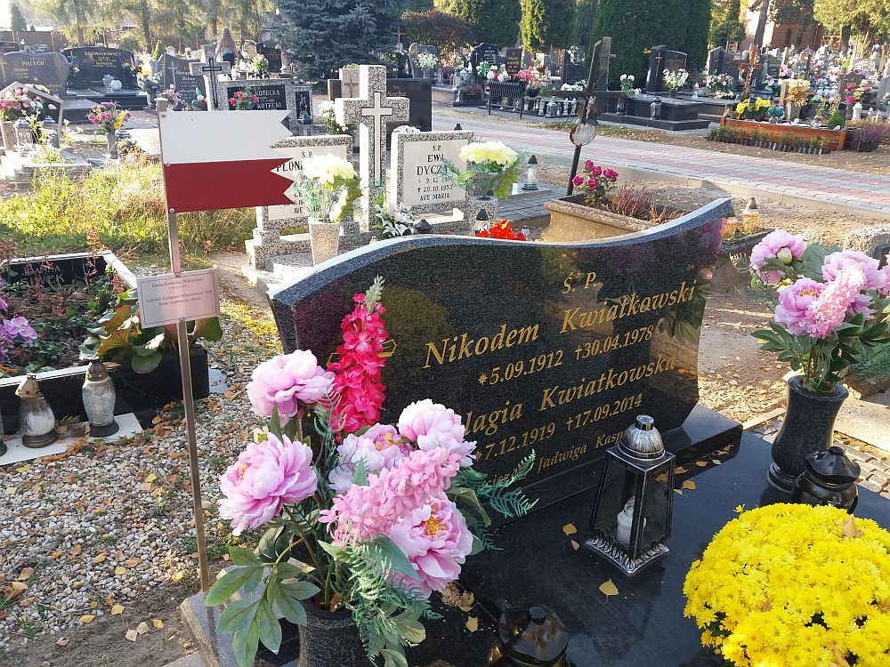 Groby żołnierzy kampanii 1939 roku na cmentarzu w Tulcach. Fot. Hanna Nowacka – Maciejewska, mama Marianny Maciejewskiej z klasy 5A, SP 51, Poznań
