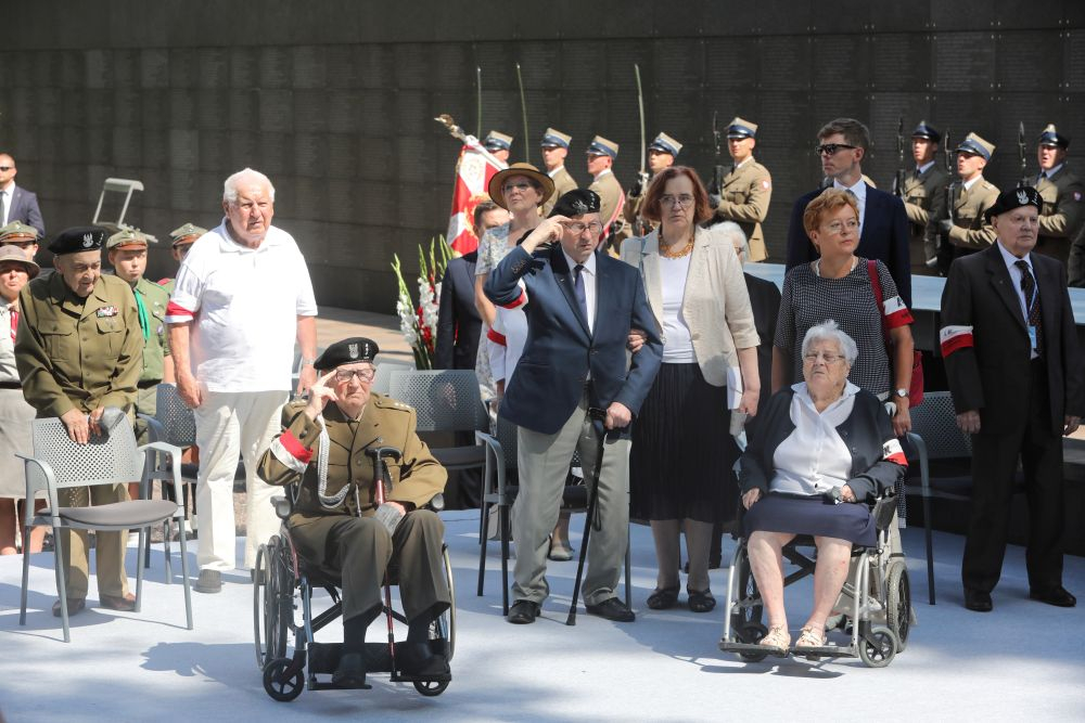 Spotkanie z bohaterami Powstania Warszawskiego w siedzibie Muzeum Powstania Warszawskiego. Warszawa, 30.07.2021. Fot. PAP/W. Olkuśnik