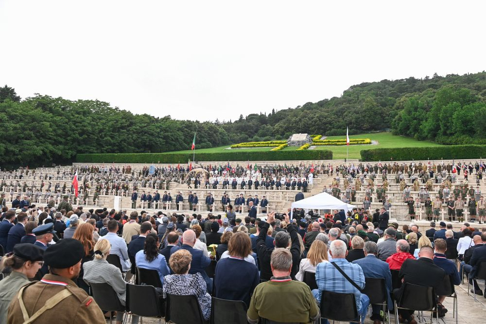 Uroczystości na Polskim Cmentarzu Wojennym pod Monte Cassino. 18.05.2024. Fot. PAP/P. Nowak