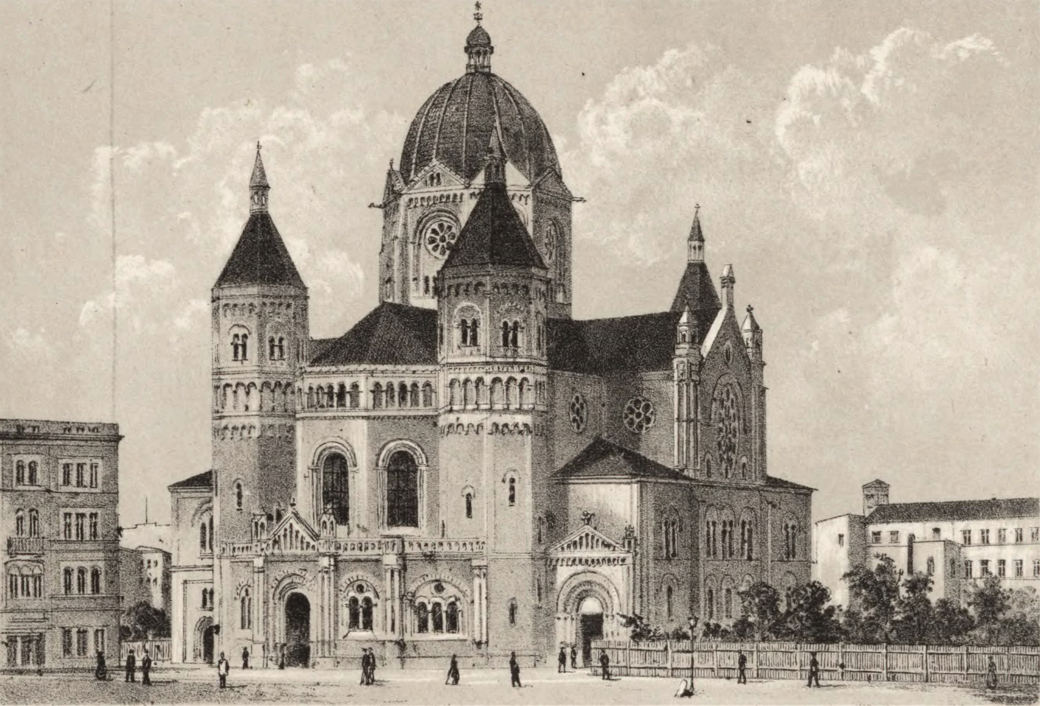 Nowa synagoga we Wrocławiu zniszczona 9 listopada 1939. Fot. domena publiczna/wystawa w Muzeum Galicja