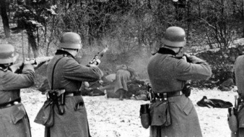 Egzekucja Polaków w Bochni. 18 grudnia 1939 r. Źródło: Wikimedia Commons