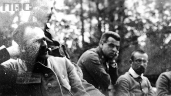 Brygadier Józef Piłsudski pod Kostiuchnówką. 1916 r. Fot. NAC