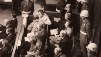  Archiwalne zdjecie z procesu w Norymberdze w listopadzie 1945 r. Fot. PAP/CAF
