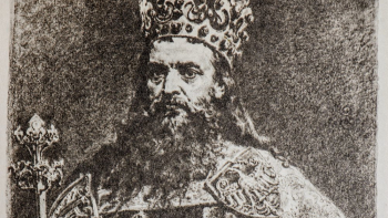 Kazimierz III Wielki - reprodukcja rysunku Jana Matejki. Fot. PAP/Reprodukcja