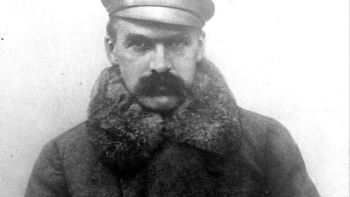 Józef Piłsudski, dowódca I Brygady Legionów. 1914 r. Fot. NAC