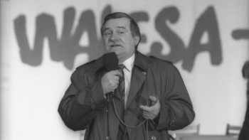 Spotkanie Lecha Wałęsy w Zielonej Górze. 06.11.1990. Fot. PAP/R. Janowski