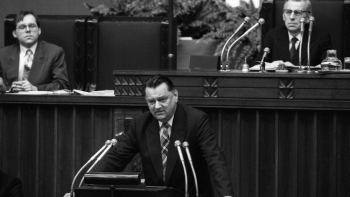 Premier Jan Olszewski. 23.12.1991. Fot. PAP/I. Radkiewicz 
