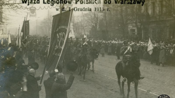 Wkroczenie oddziałów legionowych do Warszawy. 1.12.1916 r. Fot. CAW