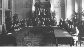 Posiedzenie inauguracyjne Tymczasowej Rady Stanu. 15.01.1917. Fot. NAC