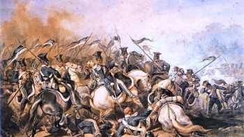 Bitwa pod Ostrołęką - obraz Juliusza Kossaka. Źródło: Wikimedia Commons