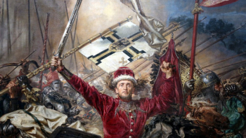 Fragment obrazu „Bitwa pod Grunwaldem” Jana Matejki. Fot. PAP/T. Gzell