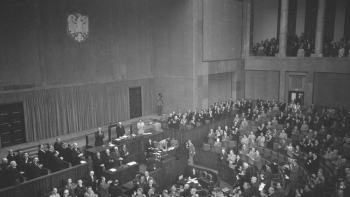 Uchwalenie Konstytucji PRL. 22.07.1952. Fot. PAP/CAF/S. Dąbrowiecki 