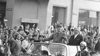 Wizyta prezydenta Francji gen. Charlesa de Gaulle'a w Polsce. Warszawa, 09.1967. Fot. PAP/S. Czarnogórski