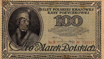 Banknot - 100 marek polskich. Źródło: Wikimedia Commons