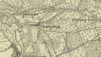 Niemilia (Niemylnia) na mapie z 1928 r. Źródło: CBN Polona