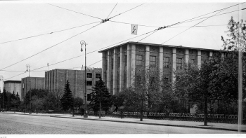 Budowa nowego gmachu Muzeum Narodowego w Warszawie. 1937-38. Fot. NAC